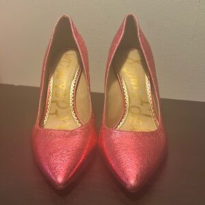 Sam Edelman Pink Metallic Stiletto